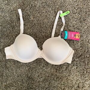 Maidenform Beige Underwire T-shirt Bra 36B Smartzone Cups Convertible Straps